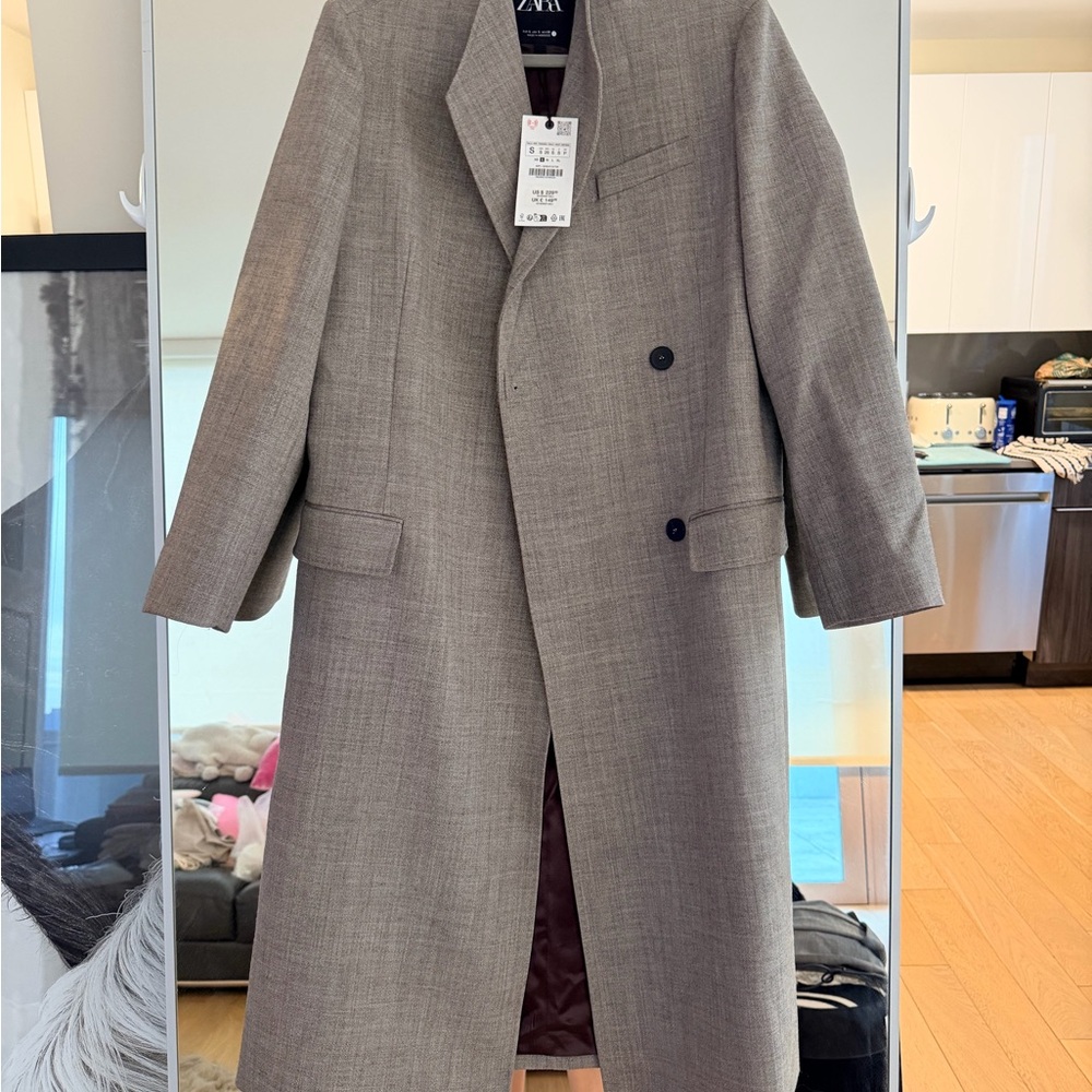 Zara women’s wool  Tan Trench Coat